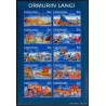 Færøerne 2006. 8x 5,50 Kr. Ormen hin Lange miniark AFA nr. 554-63 postfrisk stemplet