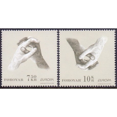 Færøerne 2006. 7,50-10,00 Kr. Europamærker / CEPT AFA nr. 564-65 postfrisk stemplet