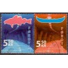 Færøerne 2006. 2x 5,50 Kr. Nordoya Tunnelen AFA nr. 566-67 postfrisk stemplet