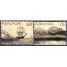 Færøerne 2007. 5,50-7,50 Kr. Gamle Litografier "La Recherche" AFA nr. 588-9 postfrisk stemplet