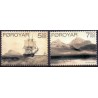 Færøerne 2007. 5,50-7,50 Kr. Gamle Litografier "La Recherche" AFA nr. 588-9 postfrisk stemplet