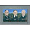 Færøerne 2007. 3x 5,50 Kr. Bibbeloversættere miniark. AFA nr. 601-03 postfrisk stemplet