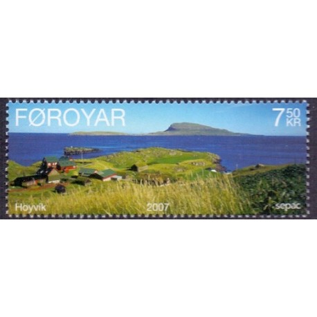 Færøerne 2007. 7.50 Kr.SEPAC AFA nr. 615 postfrisk stemplet