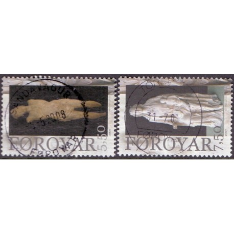 Færøerne 2007. 5,50-7,50 Kr. Maria & Kristus AFA nr. 616-7 postfrisk stemplet