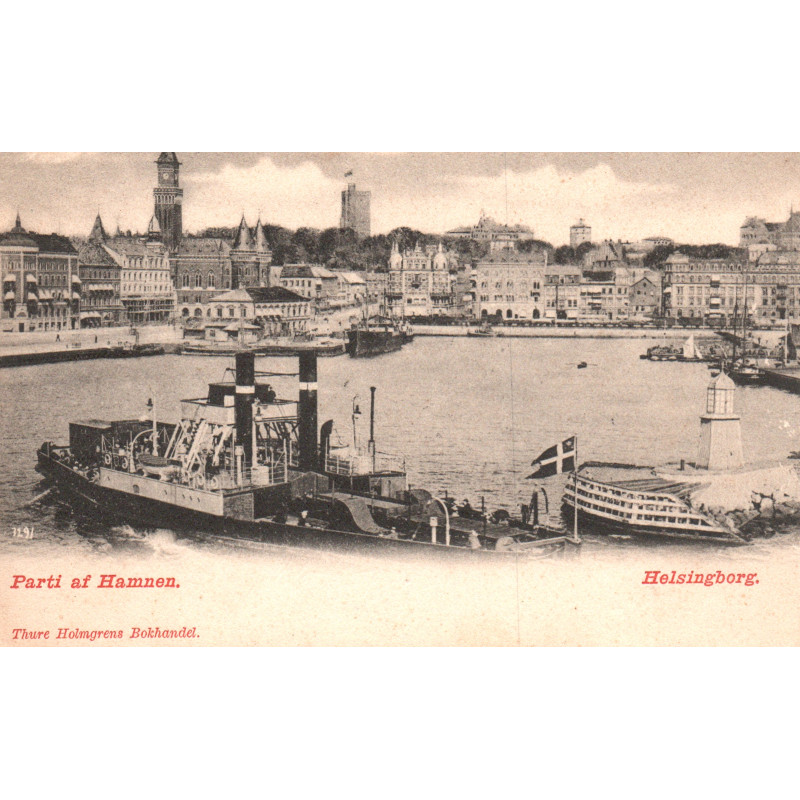 Sverige. Helsingborg. Parti af Hamnen, brugt