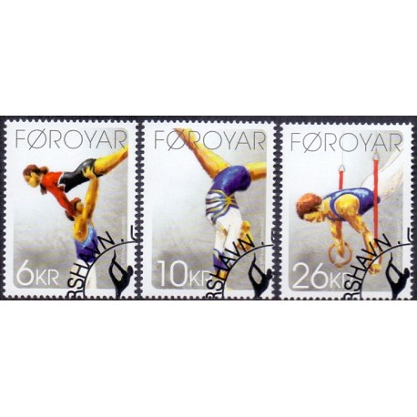 Færøerne 2009. 6,00-26,00 Kr. Gymnastik AFA nr. 676-8 postfrisk stemplet