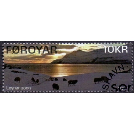 Færøerne 2009. 10,00 Kr. Sepac  AFA nr. 679 postfrisk stemplet