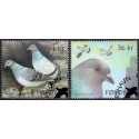Færøerne 2009. 14,00-36,00 Kr. Duer AFA nr. 680-1 postfrisk stemplet