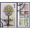 Færøerne 2009. 6,00-10,00 Kr. Julefrimærker AFA nr. 682-3 postfrisk stemplet