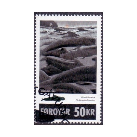 Færøerne 2010. 50,00 Kr. Grindehval. AFA nr. 692 postfrisk stemplet