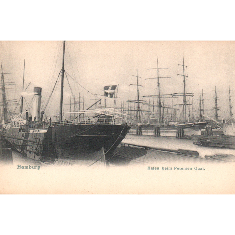 Tyskland. Hamburg. Hafen beim Petersen Qual, unused