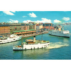 København. Turistbåde ved Havnegade, ubrugt