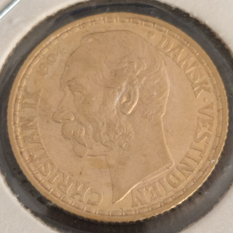 DWI-Dansk Vestindien 20 franc 1904 guld