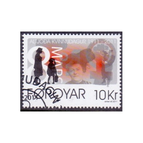 Færøerne 2011. 10,00 Kr. Den Internationale kvindedag. AFA nr. 708 postfrisk stemplet