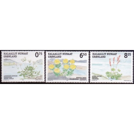 2005. 0,75-8,25 Kr. Spiselige planter II. AFA nr. 455-57 postfrisk stemplet