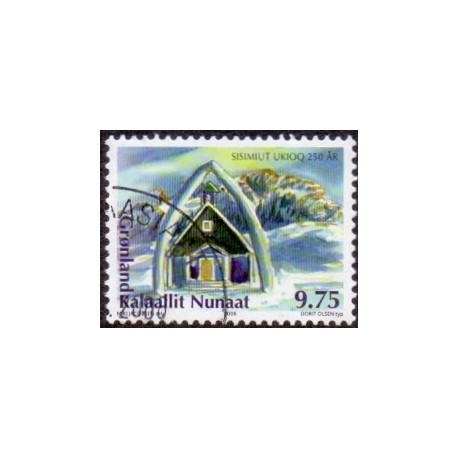 2006. 9,25 Kr. Sisimut 250 år. AFA nr. 461 postfrisk stemplet