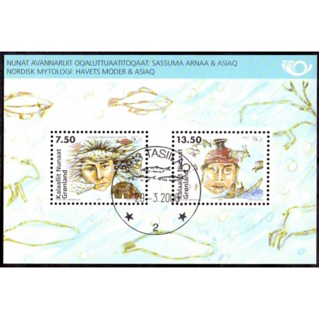 2006. 21,00 Kr. Nordisk mytologi II, i miniark. AFA nr. 467 postfrisk stemplet