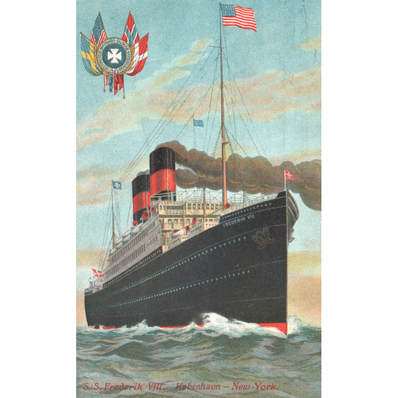 S/S Frederik VIII, København-New York, brugt