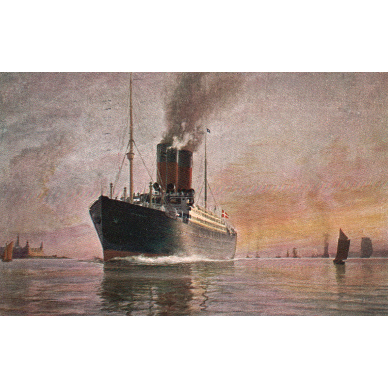 S/S Frederik VIII, ved indsejlingen til København, brugt
