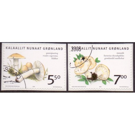2006. 5,50-7,00. Spiselige svampe i Grønland II, fra hæfte. AFA nr. 470E-1E postfrisk stemplet
