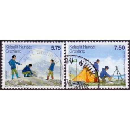 2007. 5,75-7,50 Kr. Europamærke / CEPT. AFA nr. 484-5 postfrisk stemplet
