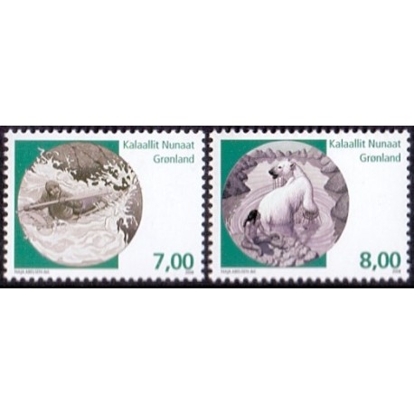 2008. 7,00-8,00 Kr. Nordisk mytologi III.  AFA nr. 510-1 postfrisk stemplet