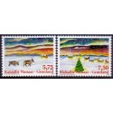 2008. 5,75-7,50 Kr. Julefrimærker. AFA nr. 526-7 postfrisk stemplet