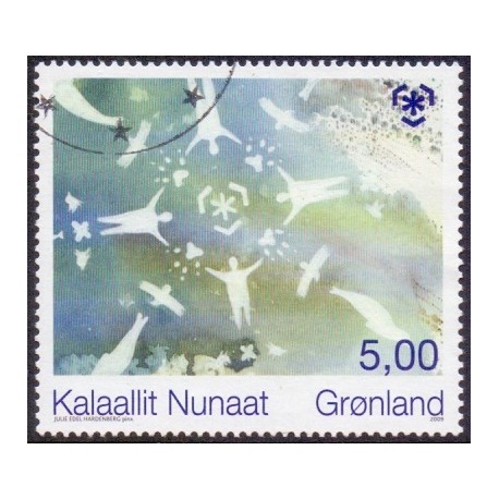 2009. 5,00 Kr. Global opvarmning. AFA nr. 528 postfrisk stemplet