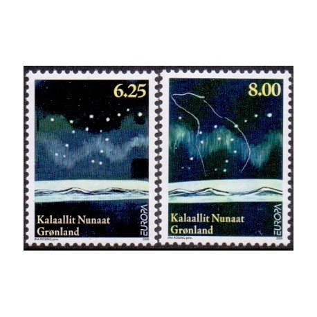 2009. 6,25-8,00 Kr. Europamærker / CEPT. AFA nr. 531-2 postfrisk stemplet