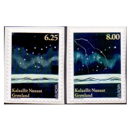 2009. 6,25-8,00 Kr. Europamærker / CEPT, fra hæfte. AFA nr. 531E-2E postfrisk stemplet