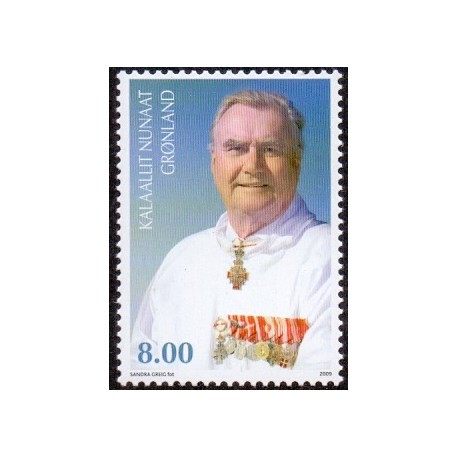 2009. 8,00 Kr. Prins Henrik 75 år. AFA nr. 536 postfrisk stemplet