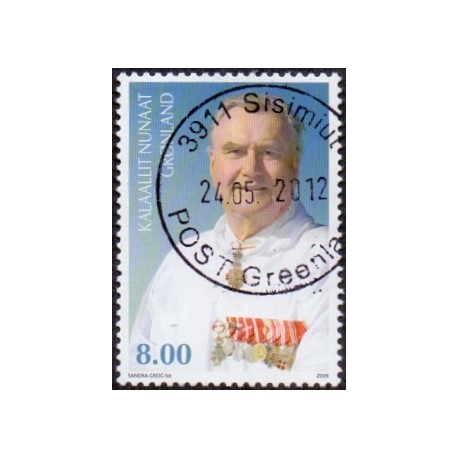 2009. 8,00 Kr. Prins Henrik 75 år. AFA nr. 536 postfrisk stemplet
