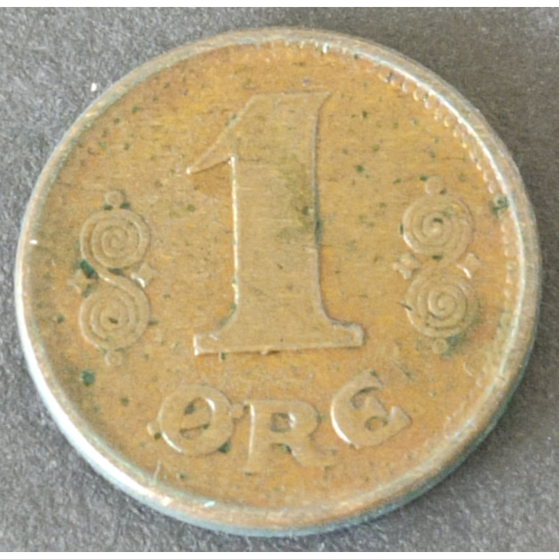 1 Øre. Chr. X. 1923 i en flot kvalitet for type og årstal.