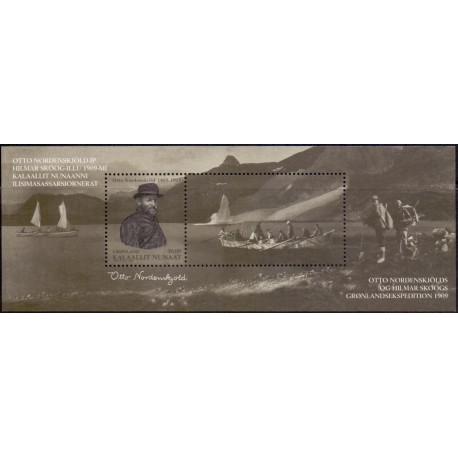 2009. 30,00 Kr. Ekspeditioner VII, i miniark. AFA nr. 551 postfrisk stemplet