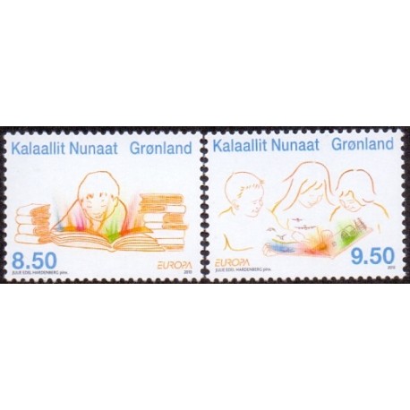 2010. 8,50-9,50 Kr. Europamærker / CEPT. AFA nr. 557-8 postfrisk stemplet