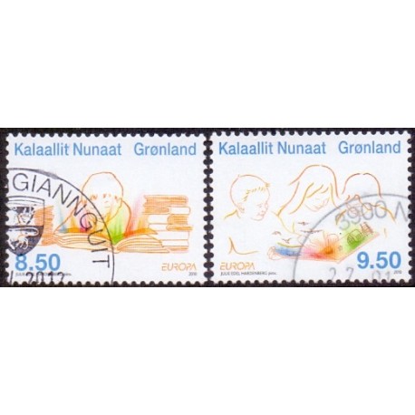 2010. 8,50-9,50 Kr. Europamærker / CEPT. AFA nr. 557-8 postfrisk stemplet