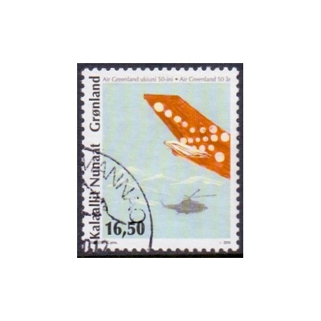 2010. 16,50 Kr. Air Greenland 50 år. AFA nr. 561 postfrisk stemplet