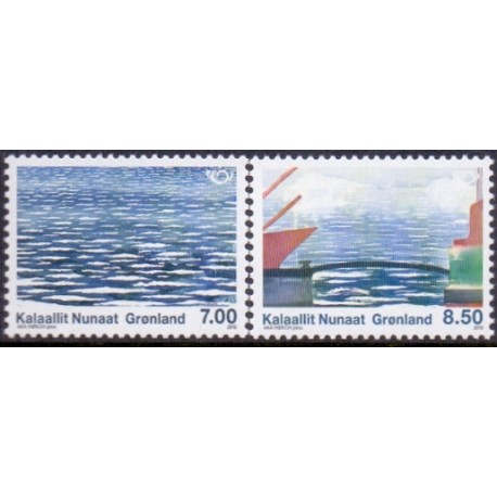 2010. 7,00-8,50 Kr. Norden ved havet.  AFA nr. 563-4 postfriskk stemplet