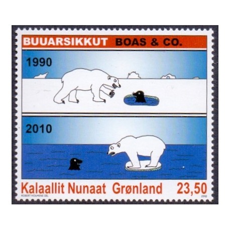 2010. 23,50 Kr. Grønlandske tegneserier II. AFA nr. 568 postfrisk stemplet