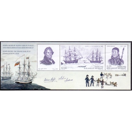 2010. 32,25 Kr. Ekspeditioner VIII, i miniark. AFA nr. 575 postfrisk stemplet