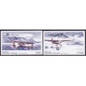 2011. 8,00-17,50 Kr. Grønlands civile luftfartshistorie. AFA nr. 590-1 postfrisk stemplet