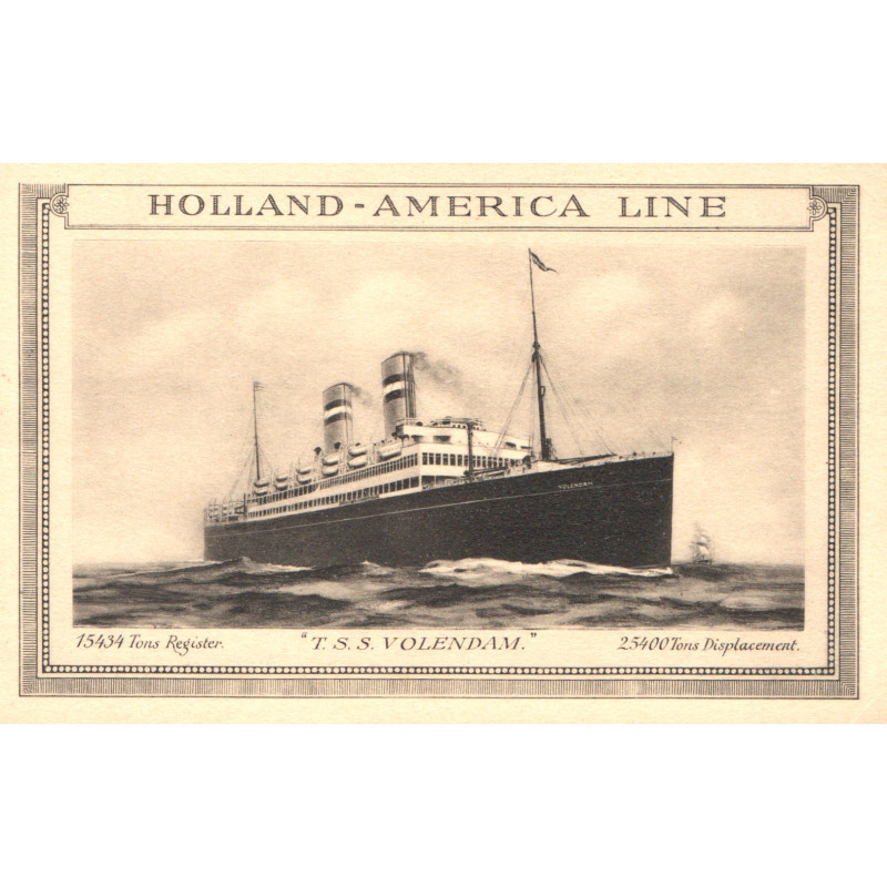 Holland- America line, T. S. S. VOLENDAM, ubrugt