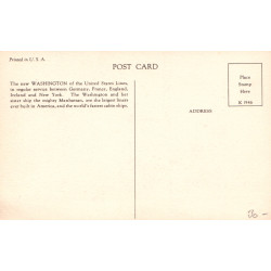 USA. United States Line, S/S WASHINGTON, ubrugt