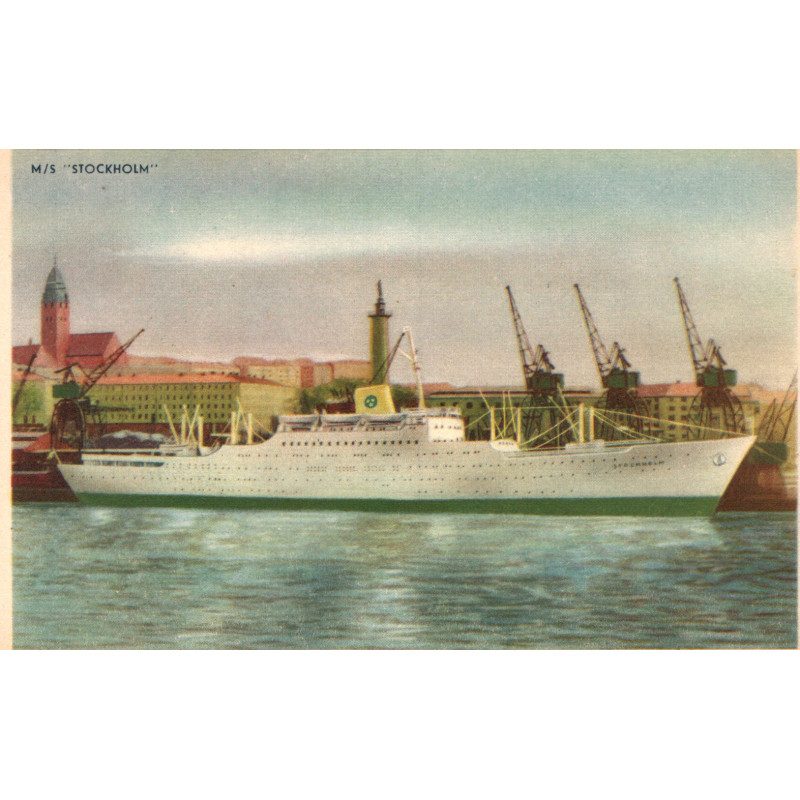 Sverige. Swedish American Line. M/S STOCKHOLM, ubrugt