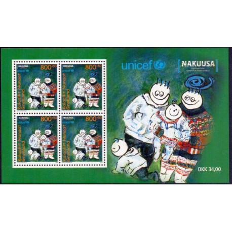 2012. 34,00 Kr. Unicef/Nakuusa, i miniark. AFA nr. 607 postfrisk stemplet