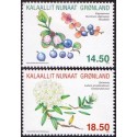 2012. 14,50-18,50 Kr. Grønlandske krydderurter. AFA nr. 608-9 postfrisk stemplet