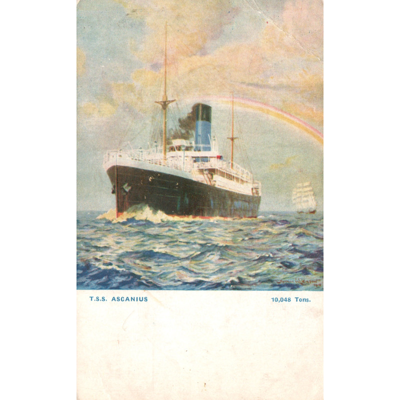 England. The Blue Funnel Line T.S.S ASCANIUS, ubrugt