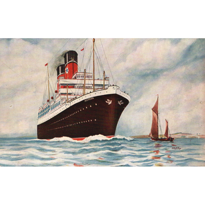 England. Blue Star Line R. M. S. ALMEDA, ubrugt