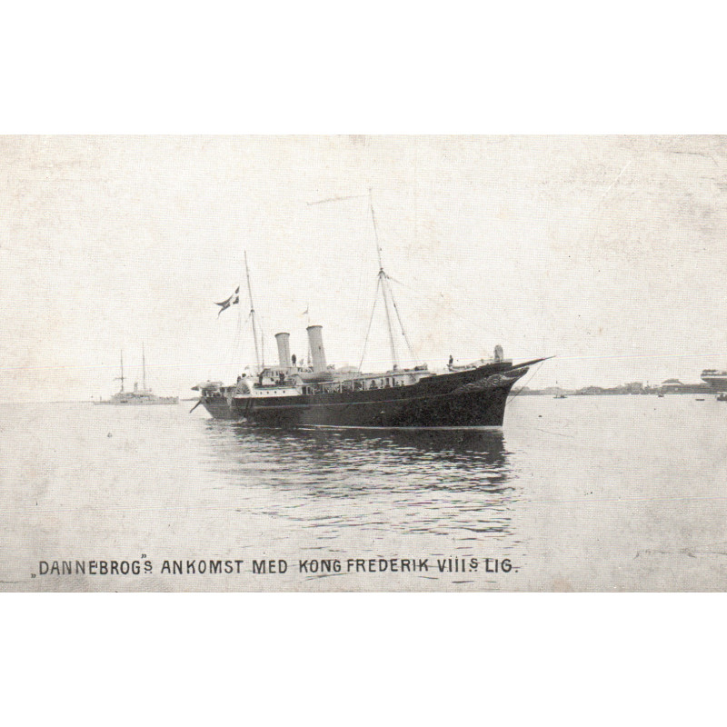 DANNEBROG´s ankomst med Kong Frederik VIII's lig, ubrugt
