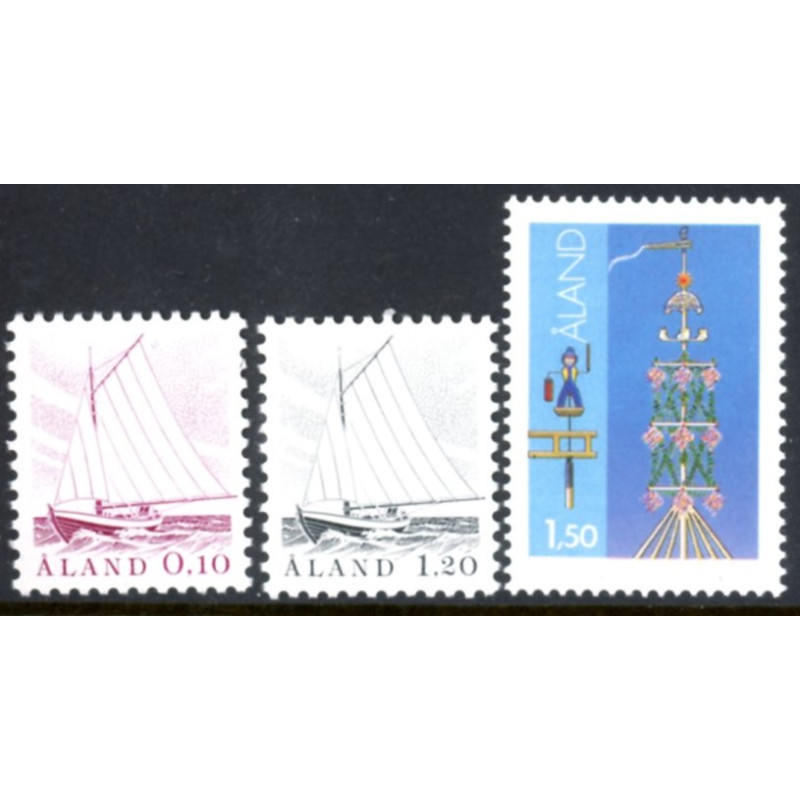 Åland. 1985. Brugsudgaver. AFA nr. 8-10 ** st.